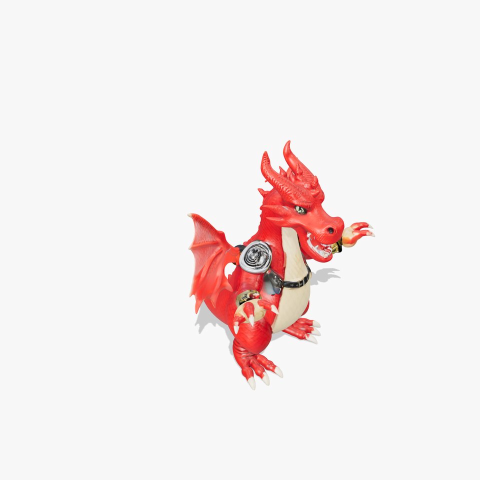 Red Dragon Warrior Character Model  Rigged and Animated